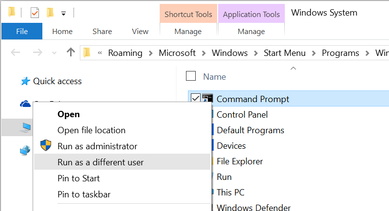 How to Run a Program as a Different User (RunAs) in Windows